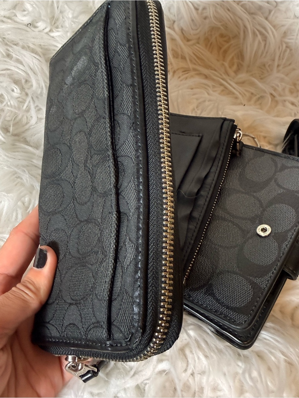 Lot of 4 PROJECT Coach Black Signature Canvas Wallet and Card Holder Set - Picture 3 of 7